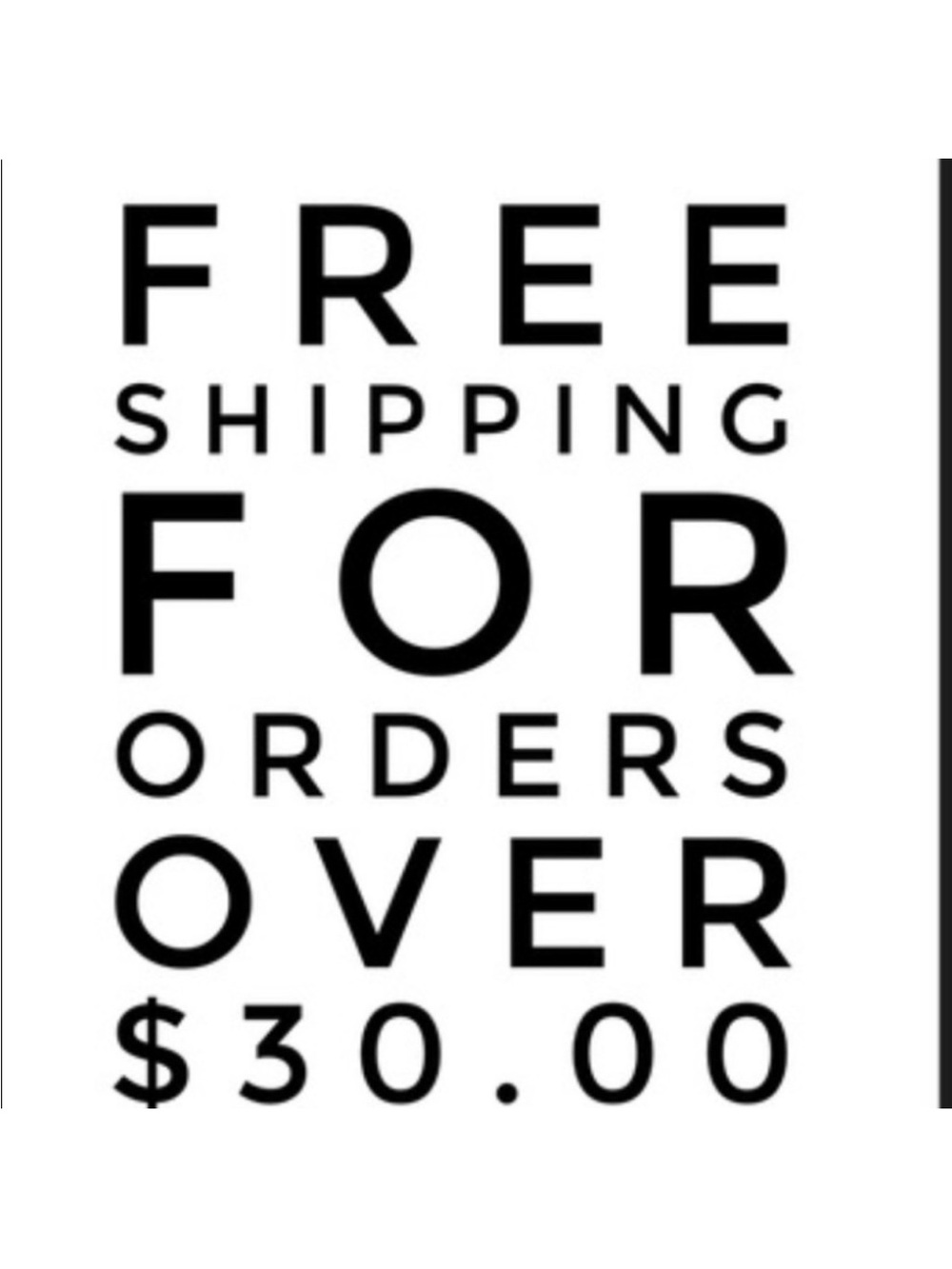 FREE STANDARD SHIPPING OVER $30